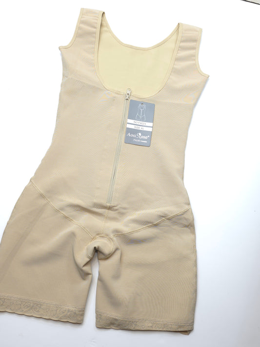 Full Body Seamless High Waist With Front zip Body-Shapping Buttocks Lifting Slim Fit Anti Glare Leggings F4023