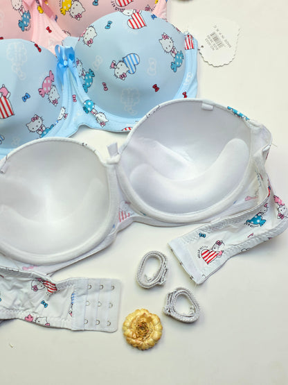 (36-42) Hello Kitty Half Cup Soft Push-up bra (173)