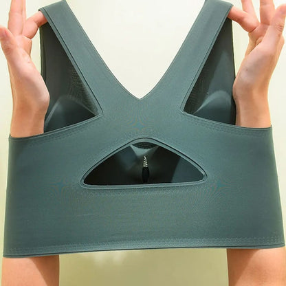(40-44) Womens Adjustable Cross Posture Corrector Back Straighter Sports Bra (047)*