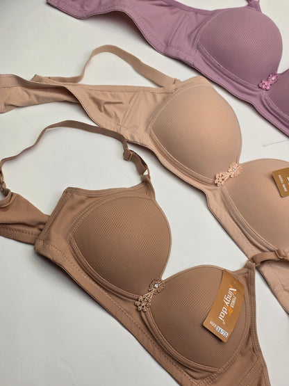 (34-38)b Round cup T shirt Bra (068)