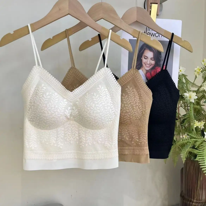 (30-36) Seamless Thin Straps Lacy Brallete