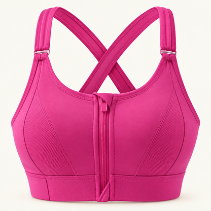 (34-46)High Impact, A Grade Ultimate Comfort Sports Bra Zipper(026)*