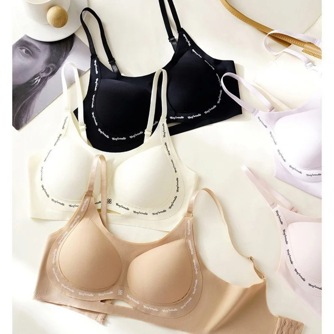 (34-40)b Comfortable Seamless Jelly Bra With 3 Hooks
