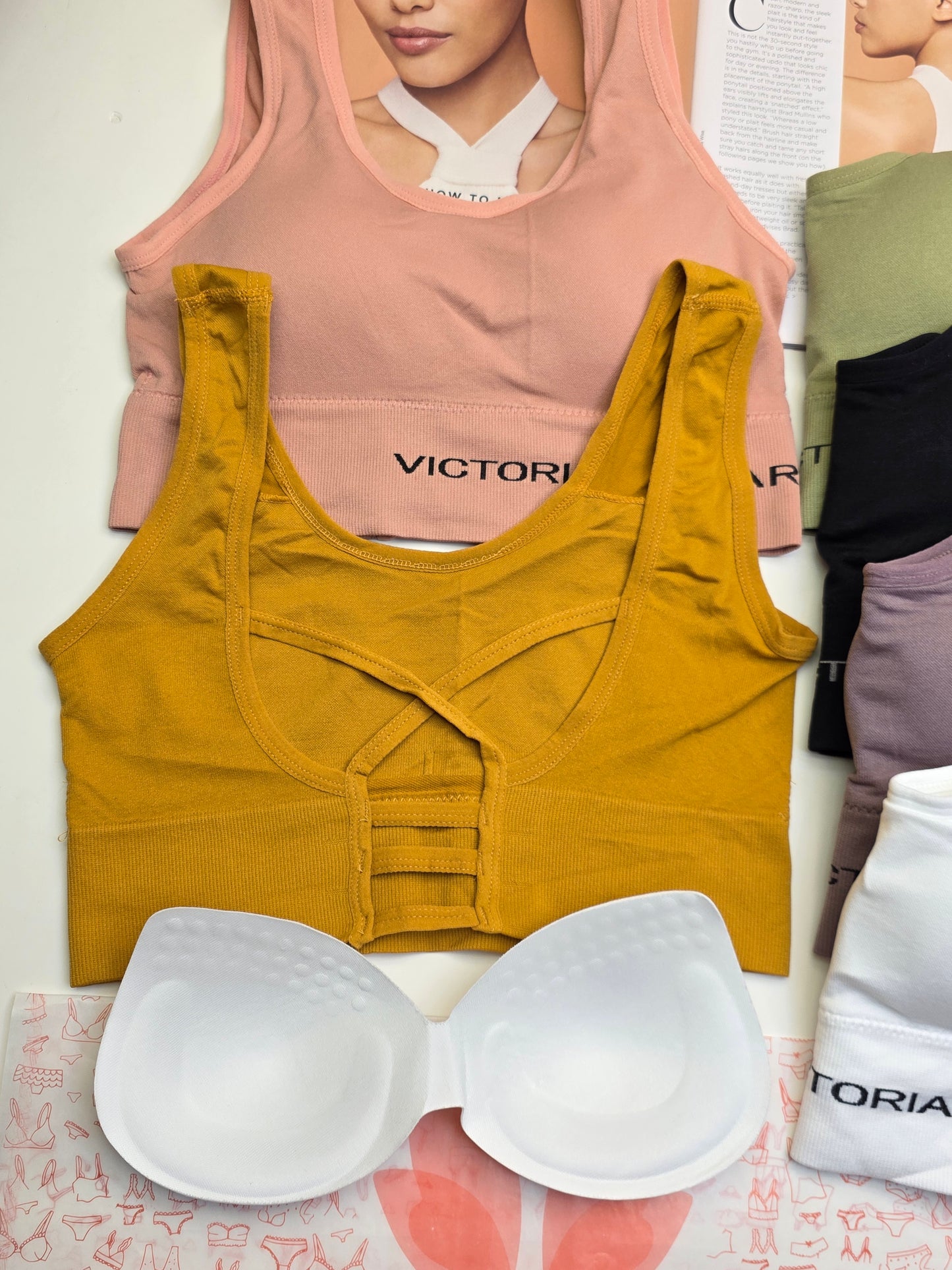 Victoria's Star  WIDE STRAP SPORTS BRA Free Size For (30-36) (012)