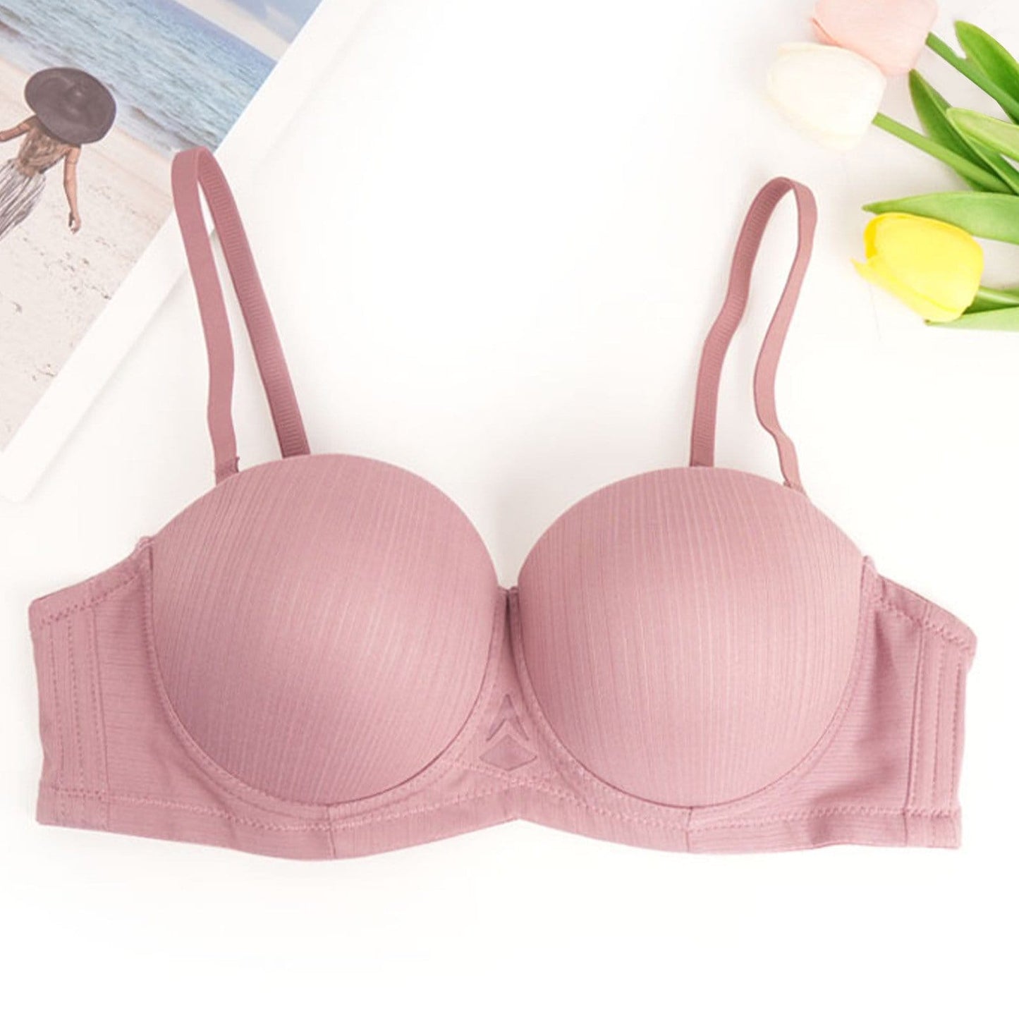 (34-38)b Half Cup Padded Pushup Wire Bra (137)