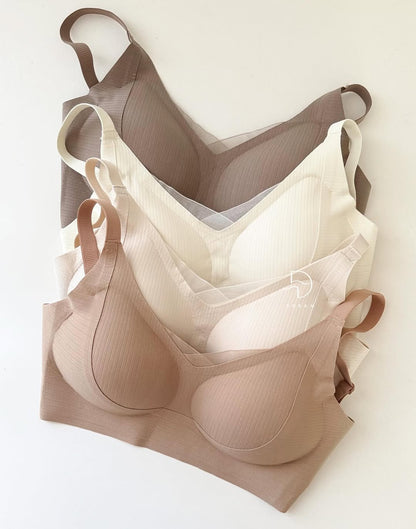 (40-42)size Seamless Lightweight Full Coverage Lifting Anti Glare Pushup Bra (053)*x