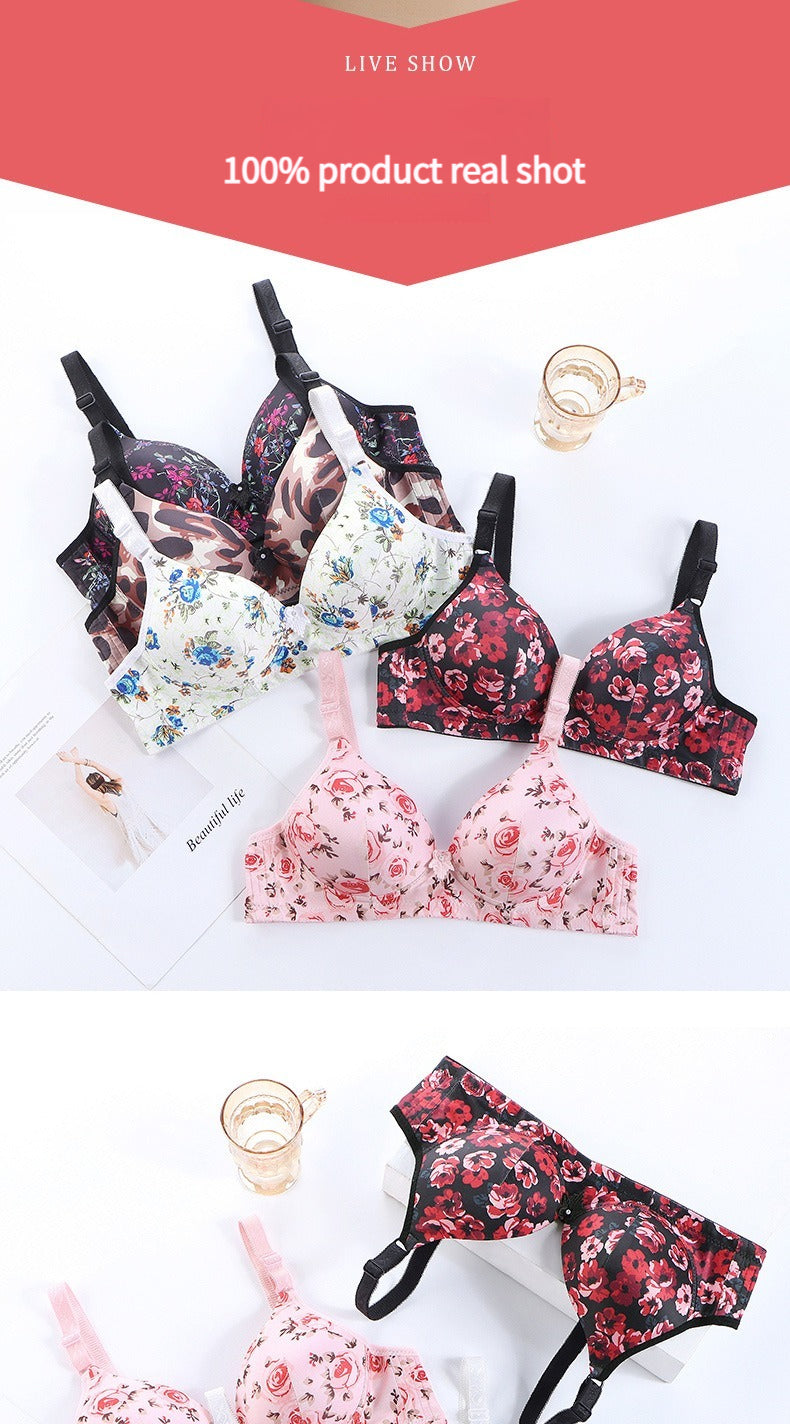 Multi Colour Printed Light Padded Bra