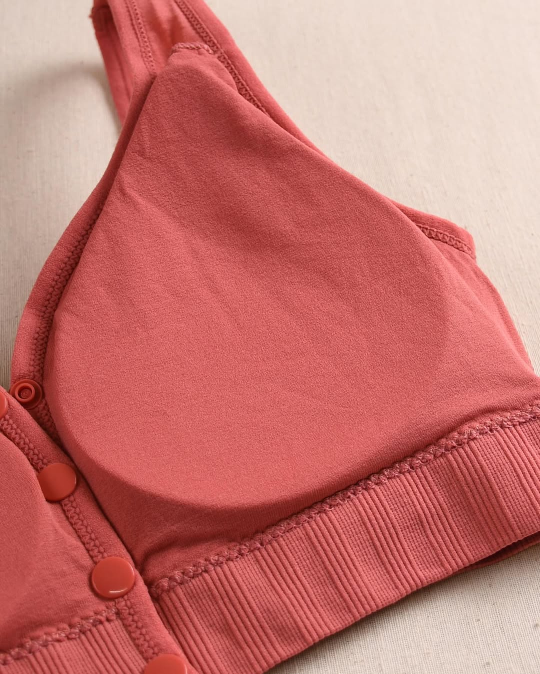 Wide Shoulder Front Button Sports Bra