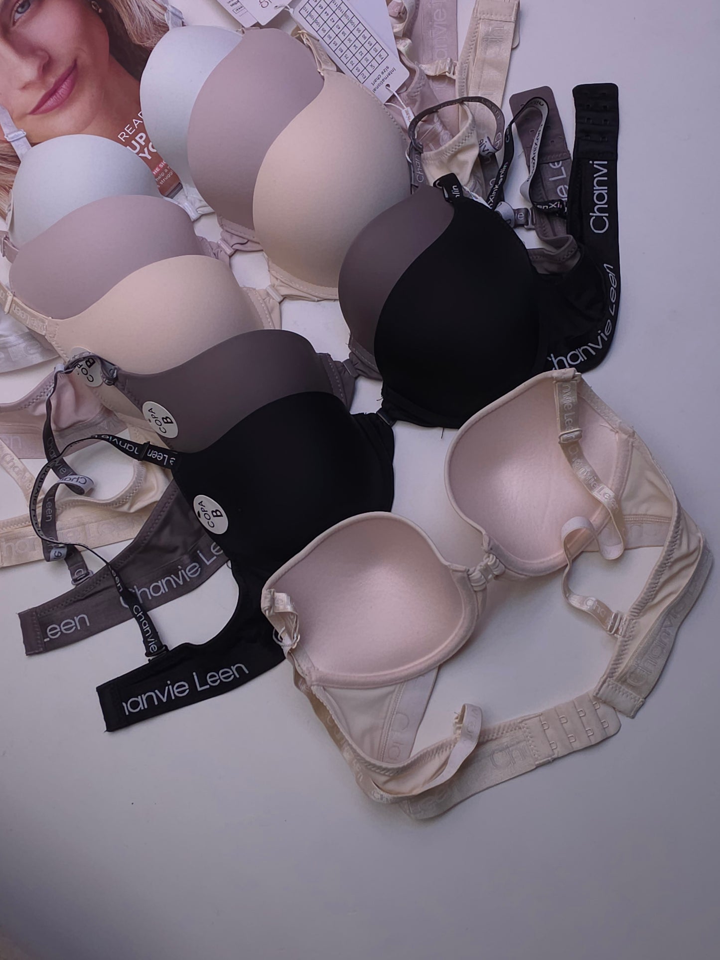 (34-40)b Chanvie Leen 2 in 1 Front Buckle Back Hooks Bra 170