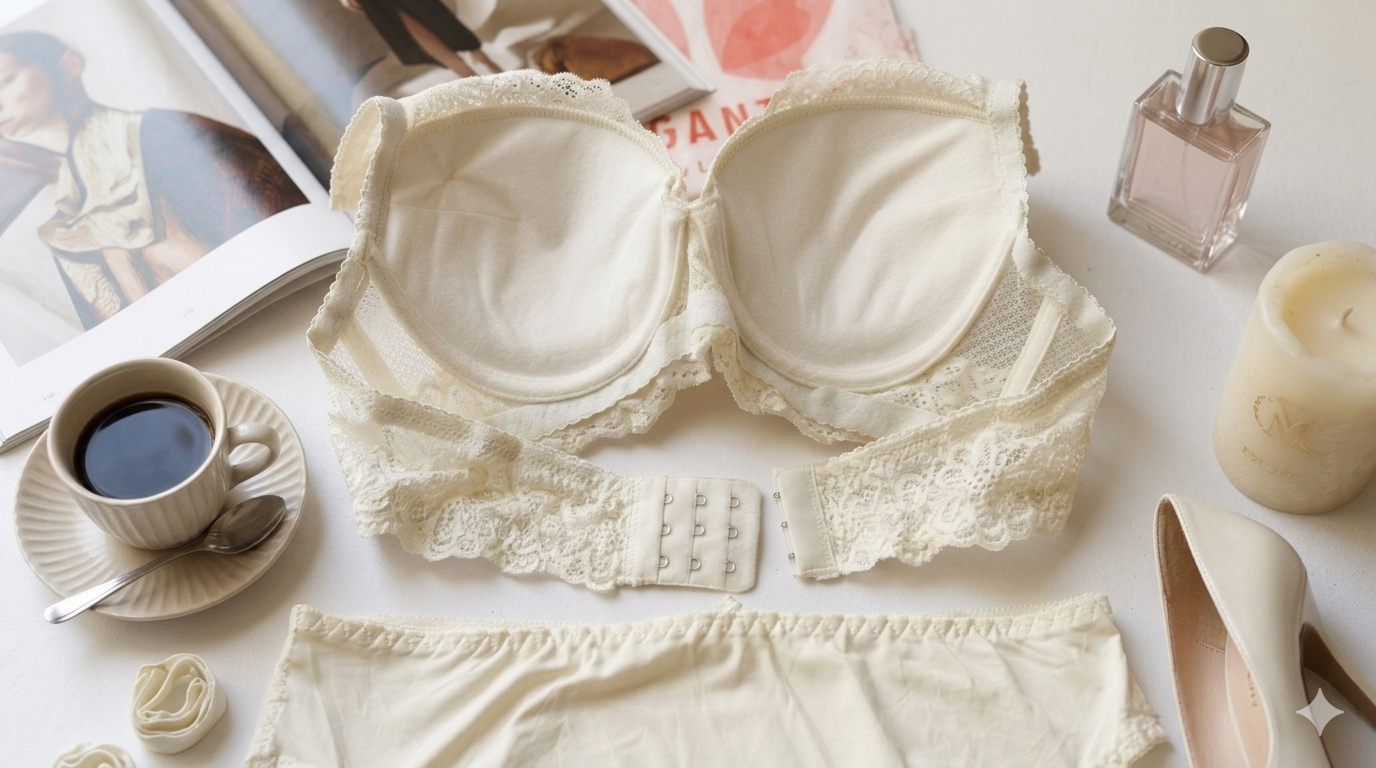 (32-36)b Elegant Lacy Soft Padded Wired Bra set 8221