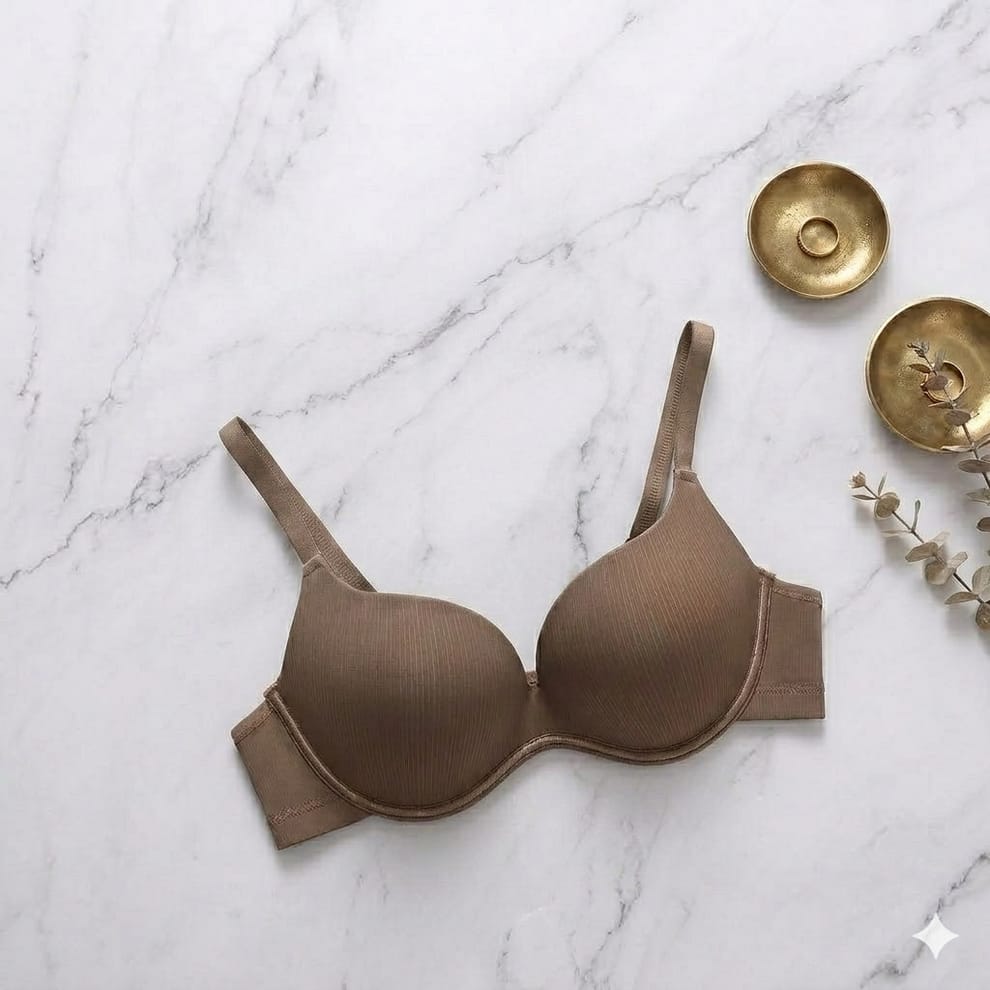 (34-38)b Daily wear Cotton Padded Pushup Wired Plunge  Bra (137)