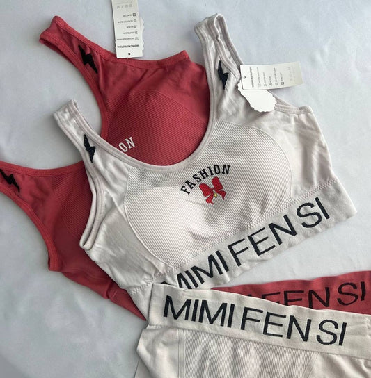 Wide Strap Sports Bra and Shorts Set