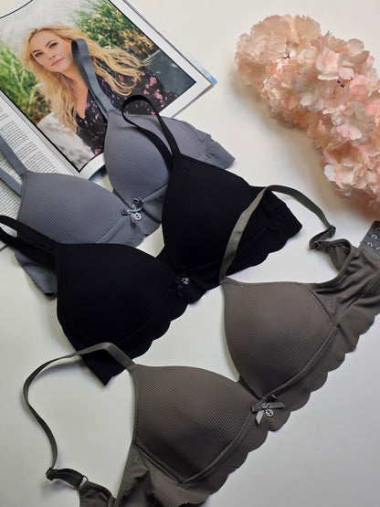 (32-38)b size Daily wear Thin-Pad Non-Wired Seamless Bra (163)