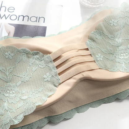 Elegant Flower Pattern Seamless No Hook Bra Free size For (28-36)