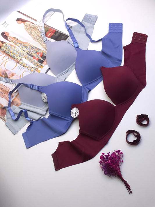 (36-44)B&C  Seamless Thin Padded Non Wired T Shirt Bra (161)