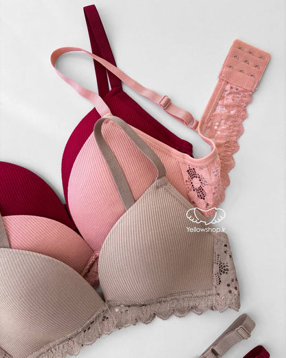 Elegant light padded bra set