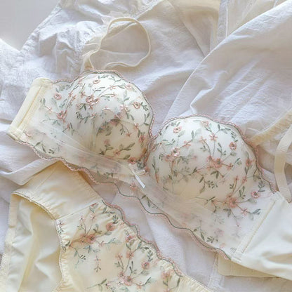Pinteresty Embroided Bra Pabty Set (163)