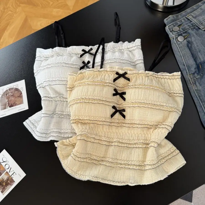 (30-36) Beautiful Thin Straps Lacy Tank Top