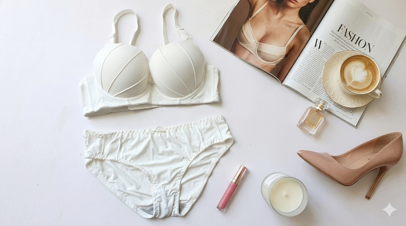 Elegant Padded Pushup Bridal Bra Panty Set