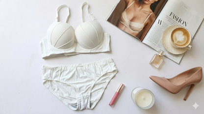 Elegant Padded Pushup Bridal Bra Panty Set
