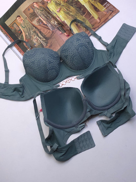 (36&40)C Cupsize Full Coverage Underwire Bra (Green)(139)