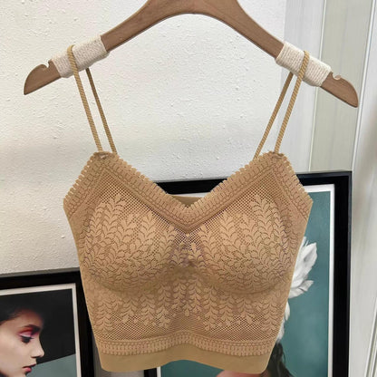 (30-36) Seamless Thin Straps Lacy Brallete