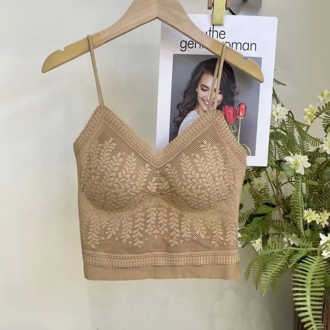 (30-36) Seamless Thin Straps Lacy Brallete
