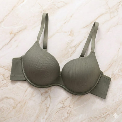 (34-38)b Daily wear Cotton Padded Pushup Wired Plunge  Bra (137)