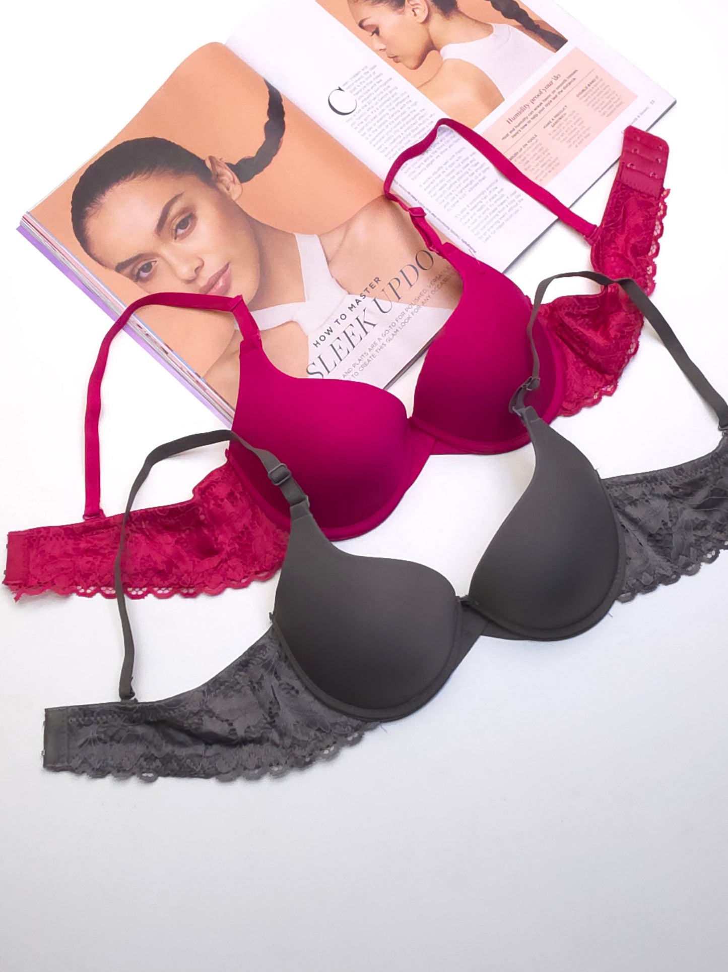 (32-36)B Intimate Lacy Padded Pushup Wire Bra(137)