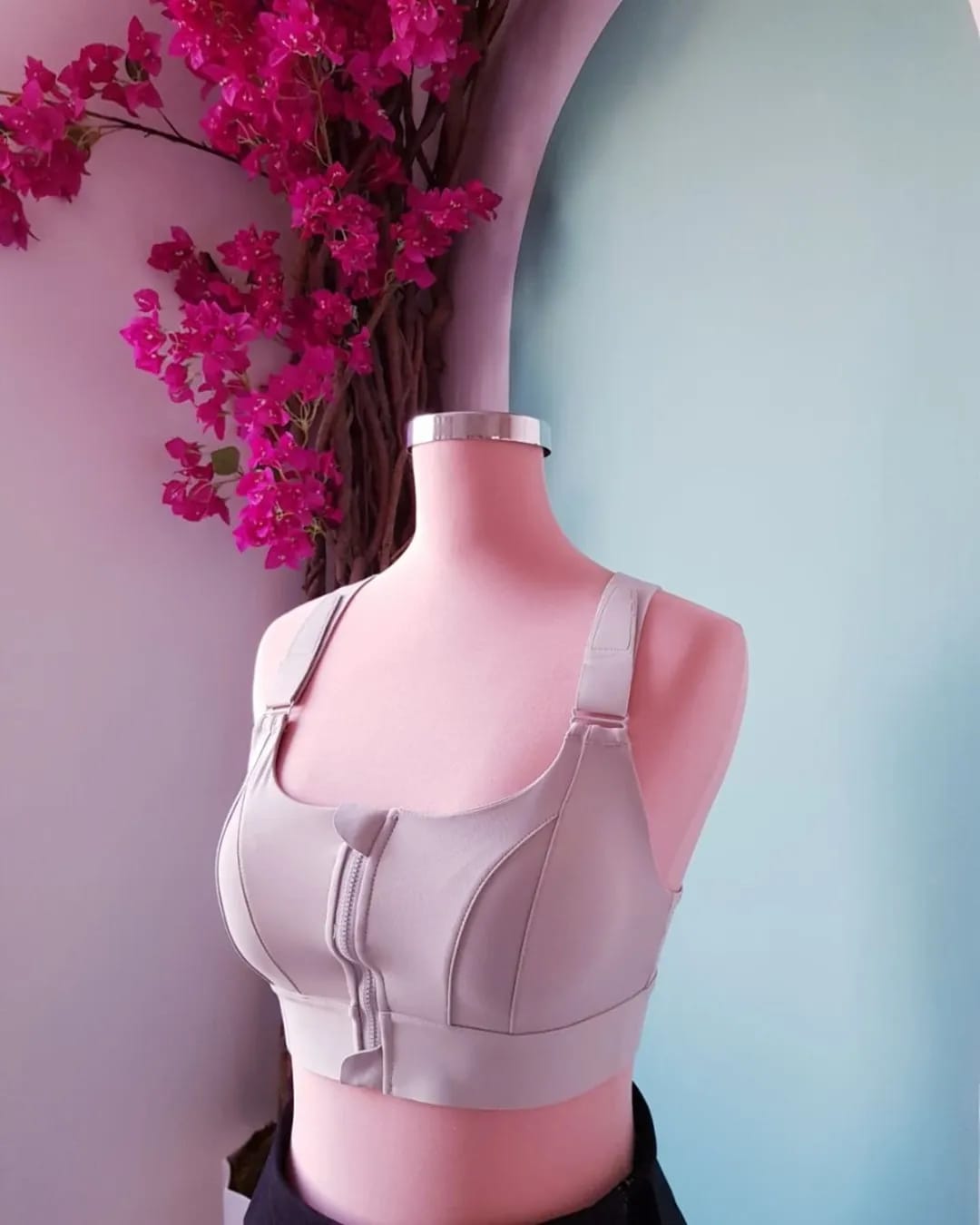 High Impact,A+ Quality, Ultimate Comfort, Sports Bra, Zipper(048)*