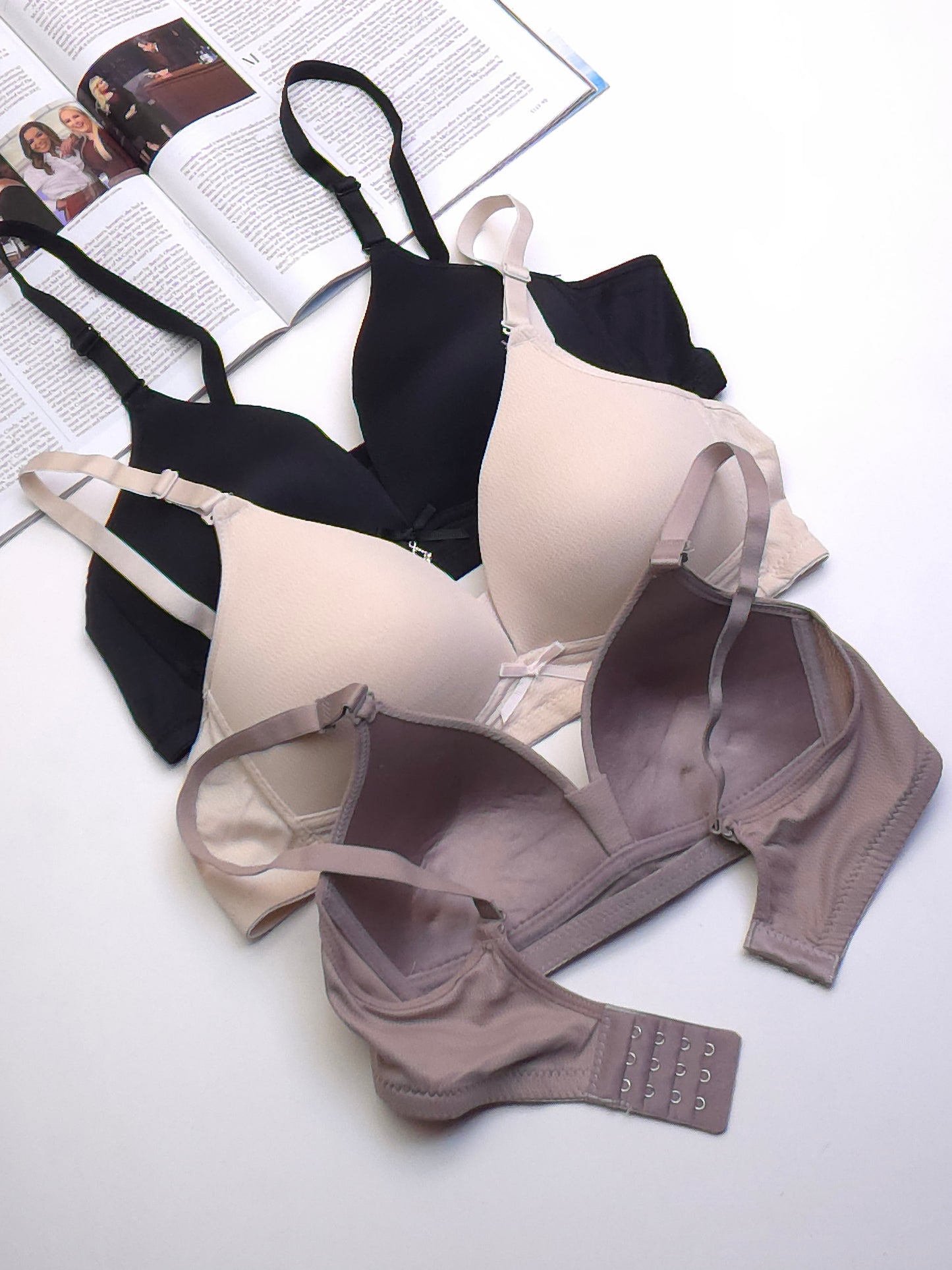 (34-40)b Dailywear Thin Pad Non Wire T Shirt Bra (088)*