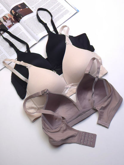 (34-40)b Dailywear Thin Pad Non Wire T Shirt Bra (088)*