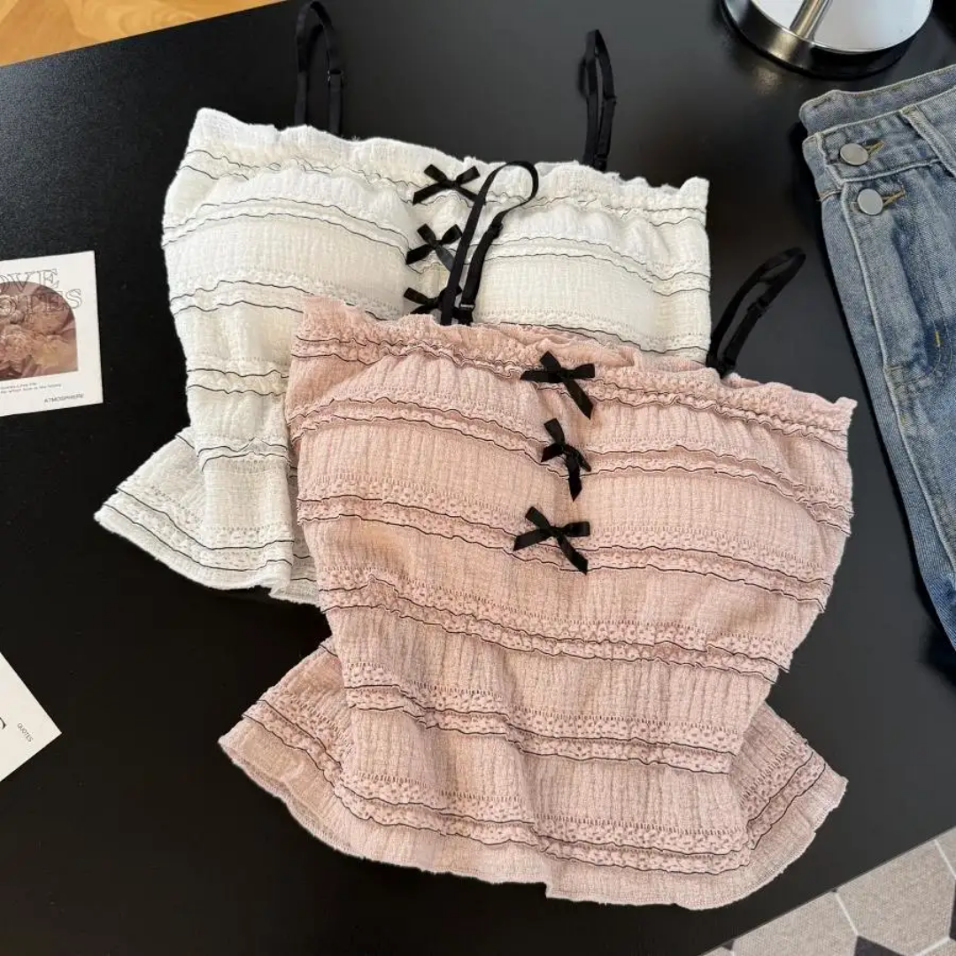 (30-36) Beautiful Thin Straps Lacy Tank Top