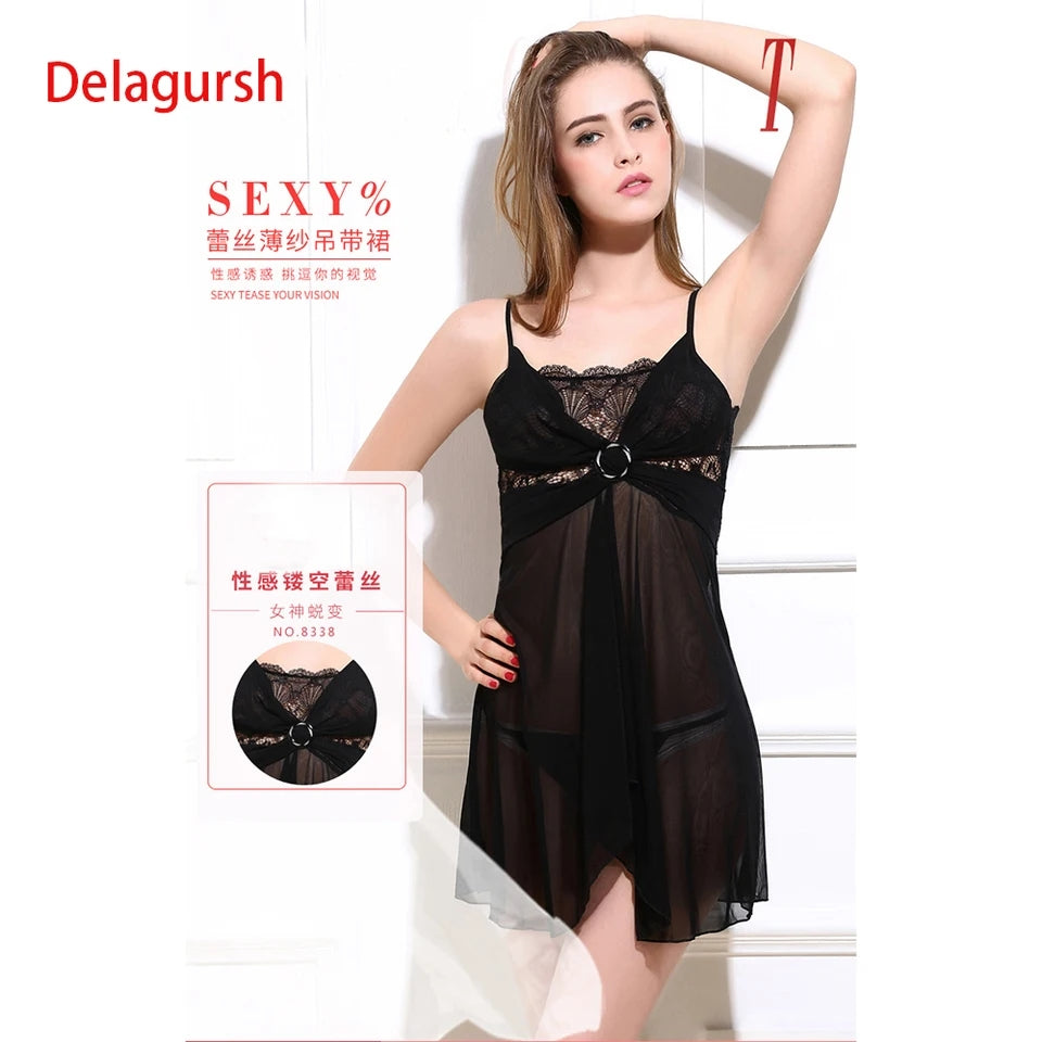 Ladies Soft Mesh Short Baby Doll Lingerie