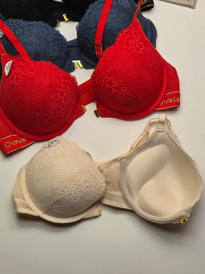 (38-42)C Lacy Sassy Front Buckle Double Padded Full Coverage Bra(173)