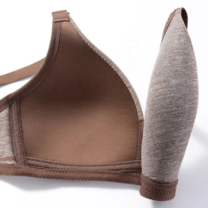 (34-40)b Thin Pad Daily wear Non Wire T-Shirt Bra (077)