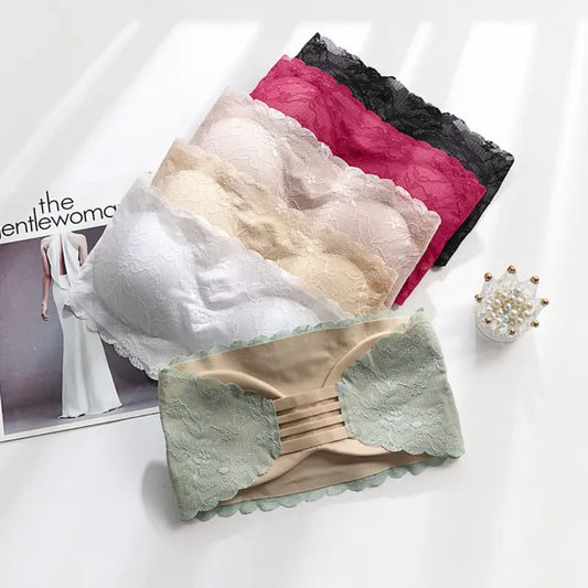 Elegant Flower Pattern Seamless No Hook Bra Free size For (28-36)