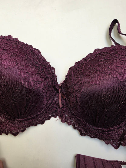 Elegant Double Padded Pushup Lacy Bra( 132)*