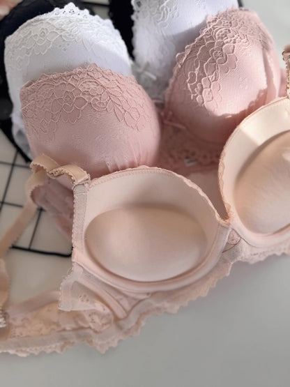 Elegant Double Padded Pushup Lacy Bra( 132)*