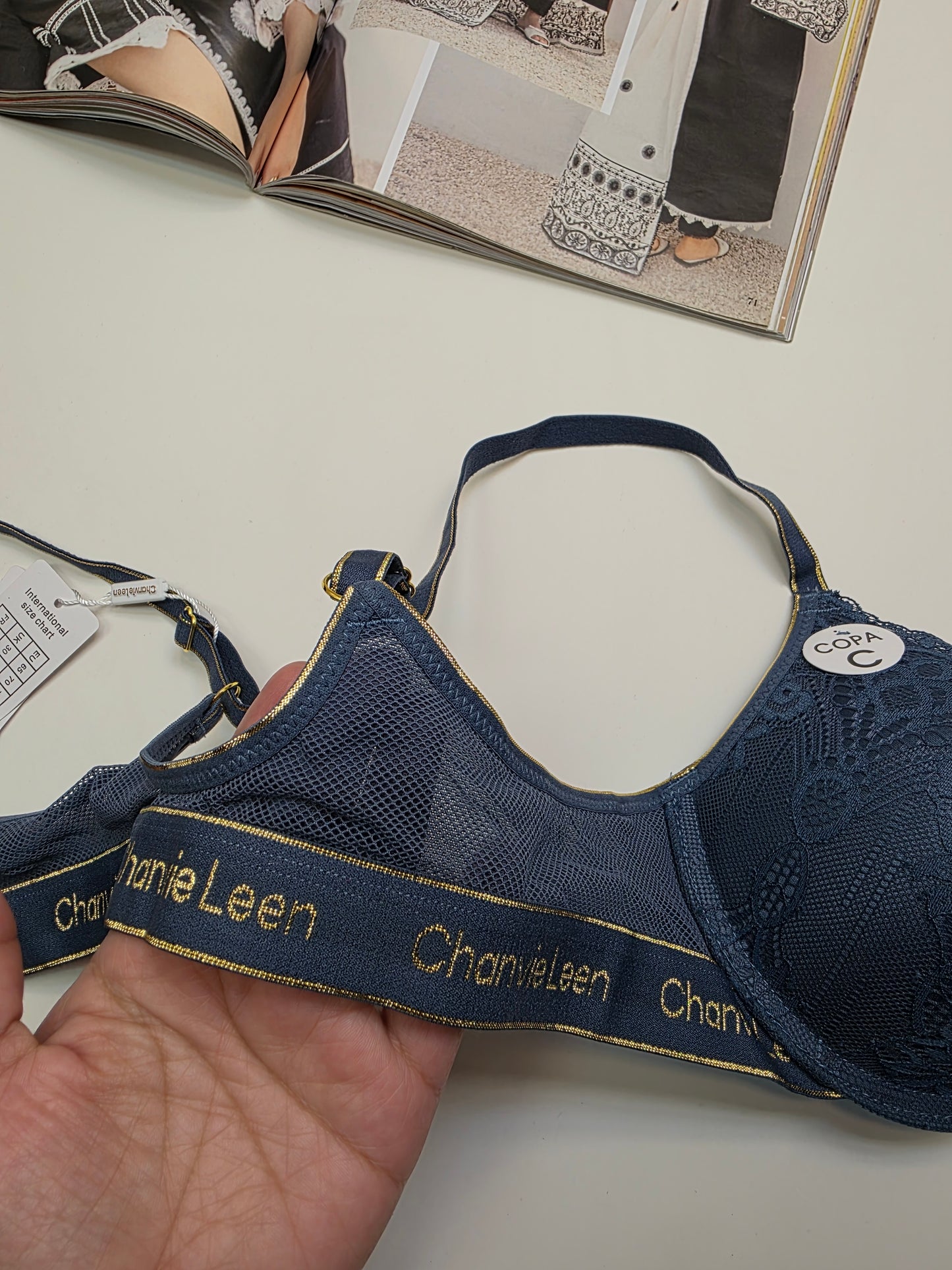 (38-42)C Lacy Sassy Front Buckle Double Padded Full Coverage Bra(173)