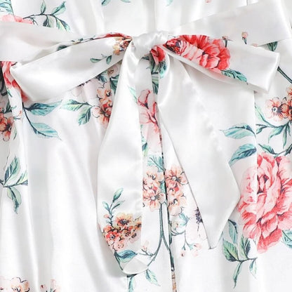 3 Piece Gorgeous Flower Printed Nighty(7011-057)