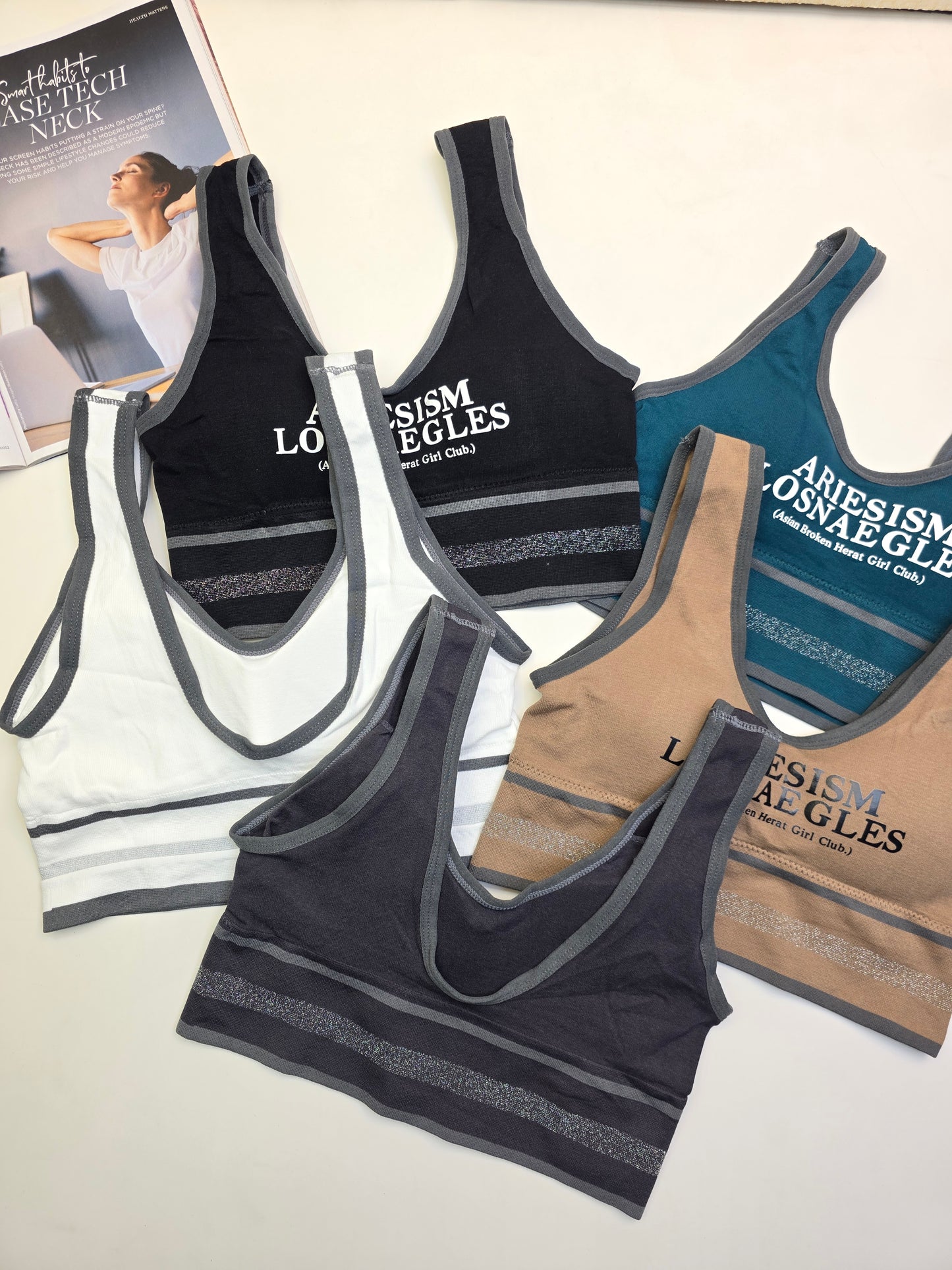 (30-38)WIDE STRAP SPORTS BRA (013)*