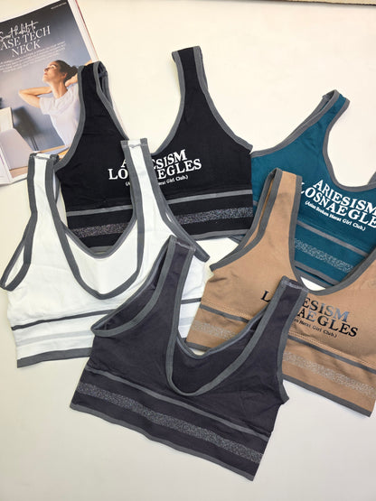 (30-38)WIDE STRAP SPORTS BRA (013)*
