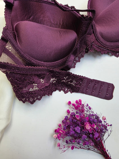 Elegant Double Padded Pushup Lacy Bra( 132)*