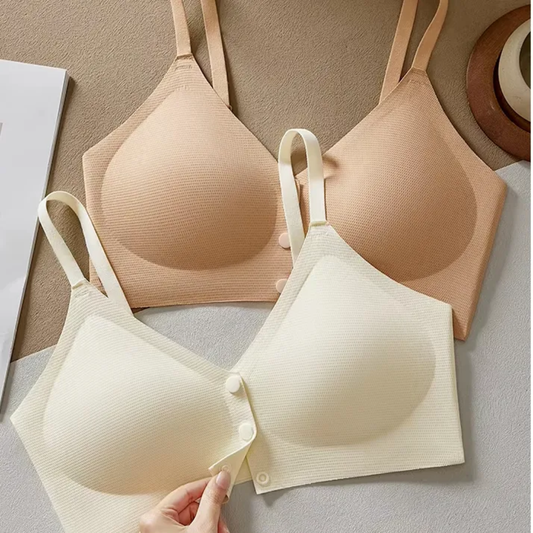 (32-38)b Seamless Front Button Soft Comfort Jelly Bra