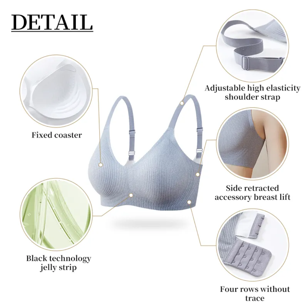 (32-38)b Seamless No Rash Comfort Jelly Bra(316)*