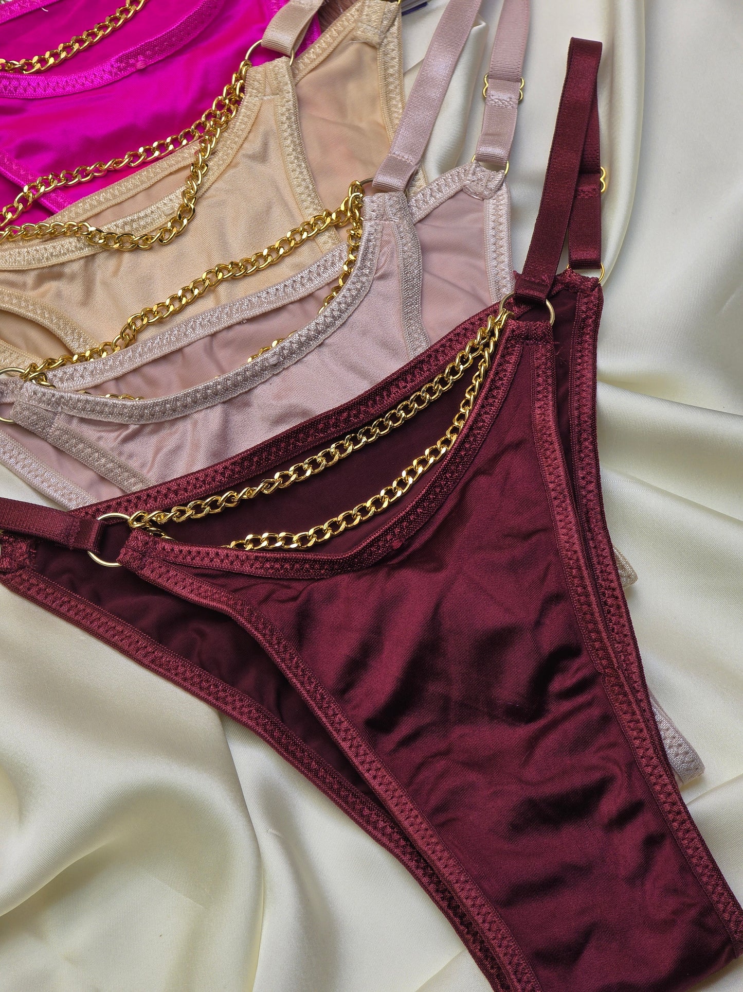 L/Xl Chain Design Thong Style Underwear