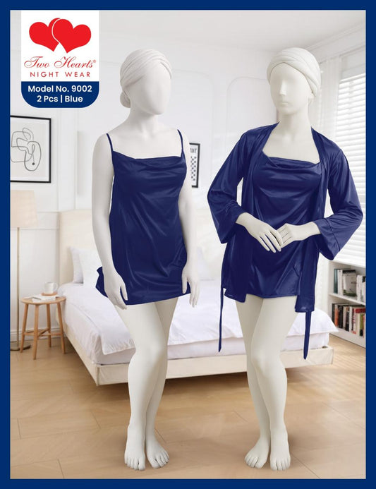 Elegant 2 Piece Nighty Without Lace 9002(C15-R1)