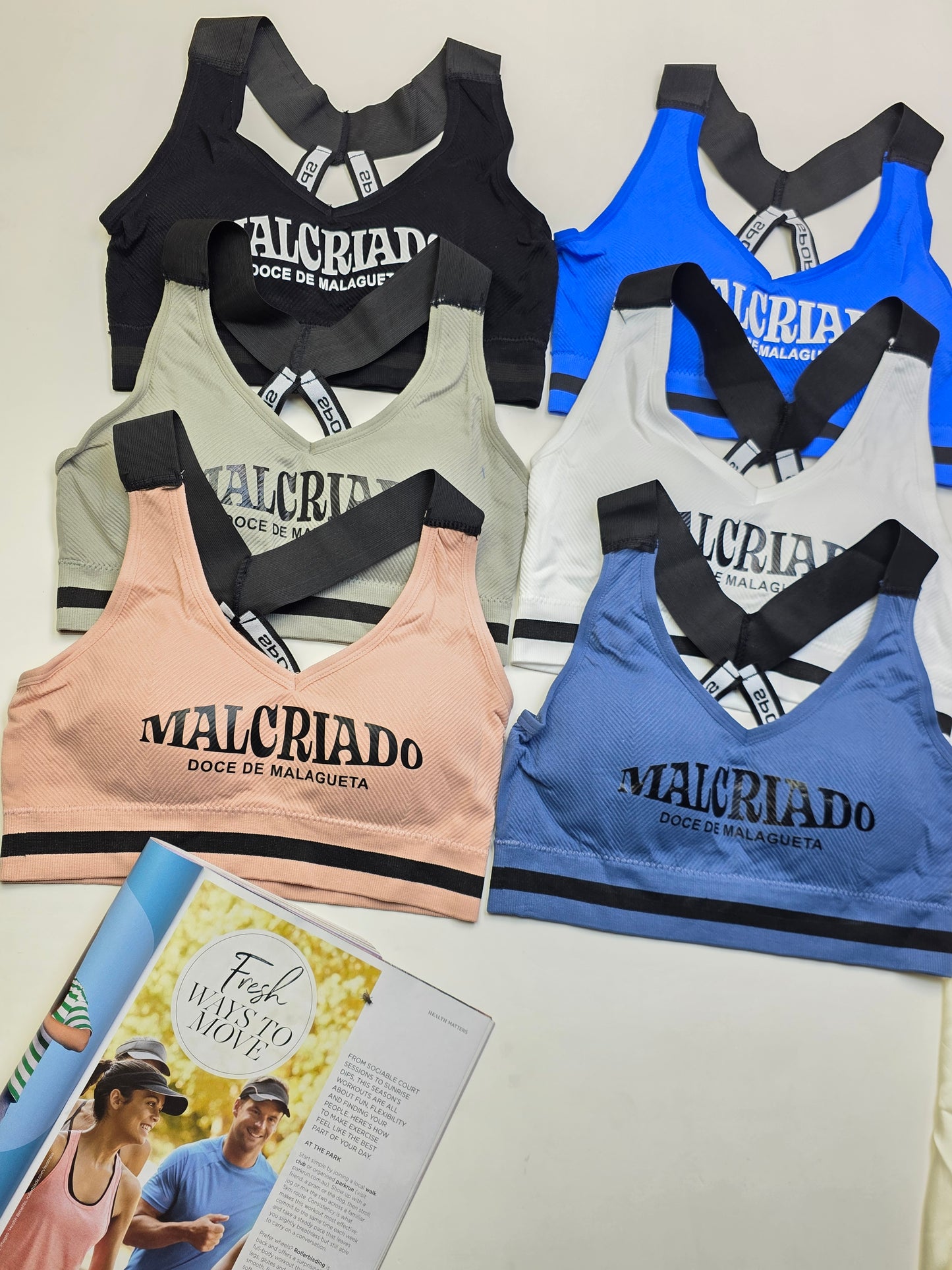 (30-38)WIDE STRAP Criss Cross Back Sports Bra x Malcriado (021)*