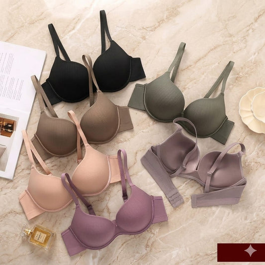 (34-38)b Daily wear Cotton Padded Pushup Wired Plunge  Bra (137)